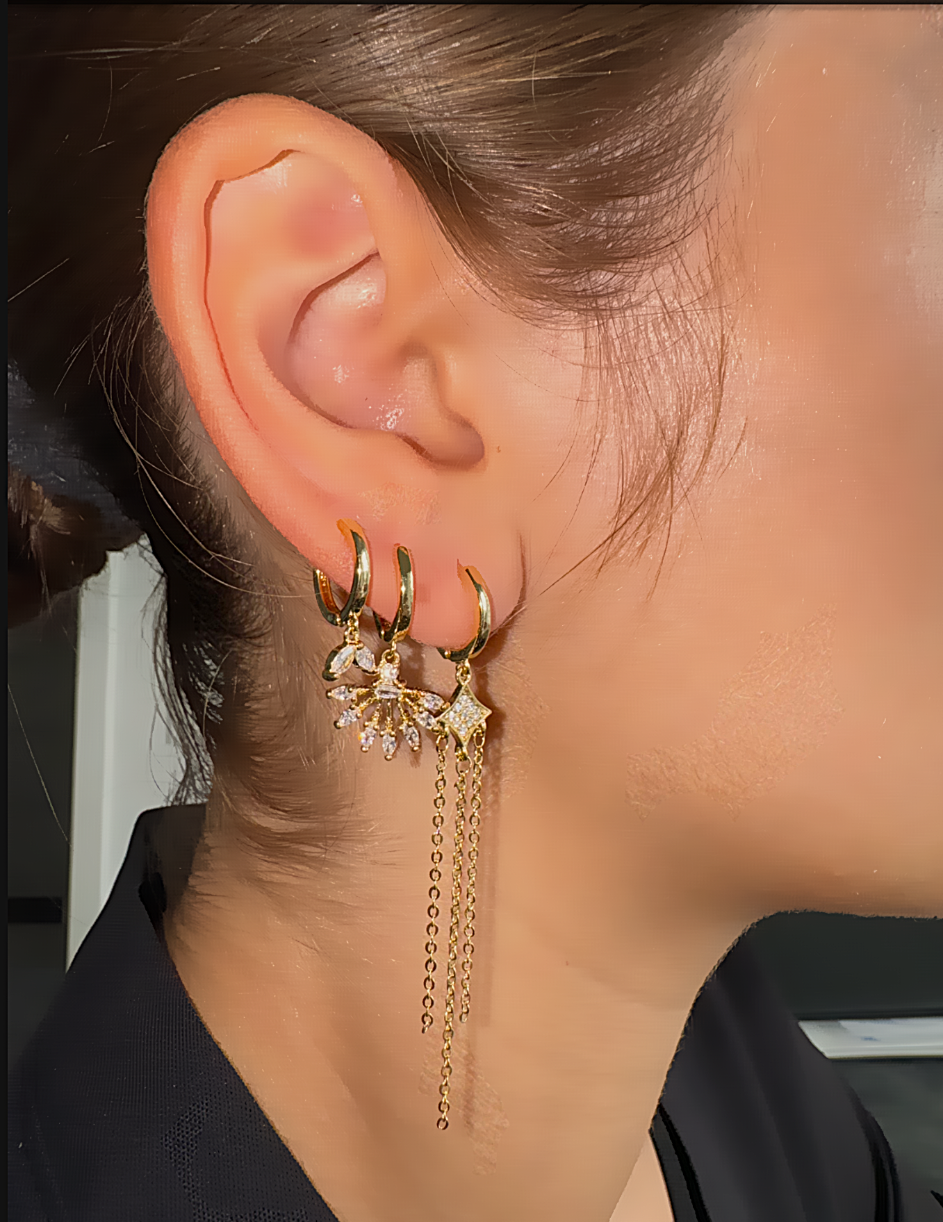 Chain Elegance: Moderne Hängeohrringe