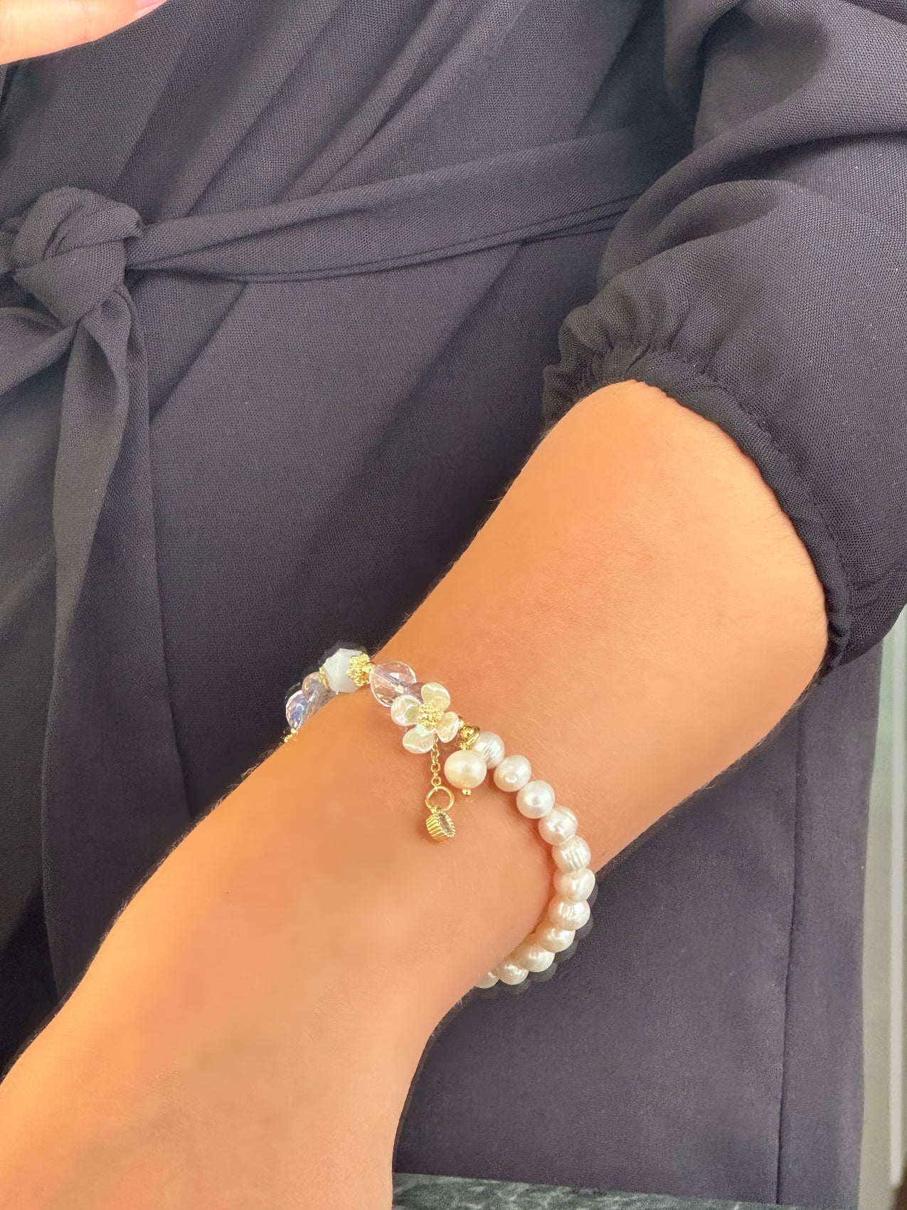 Himmel & Perle: Das Dual-Armband