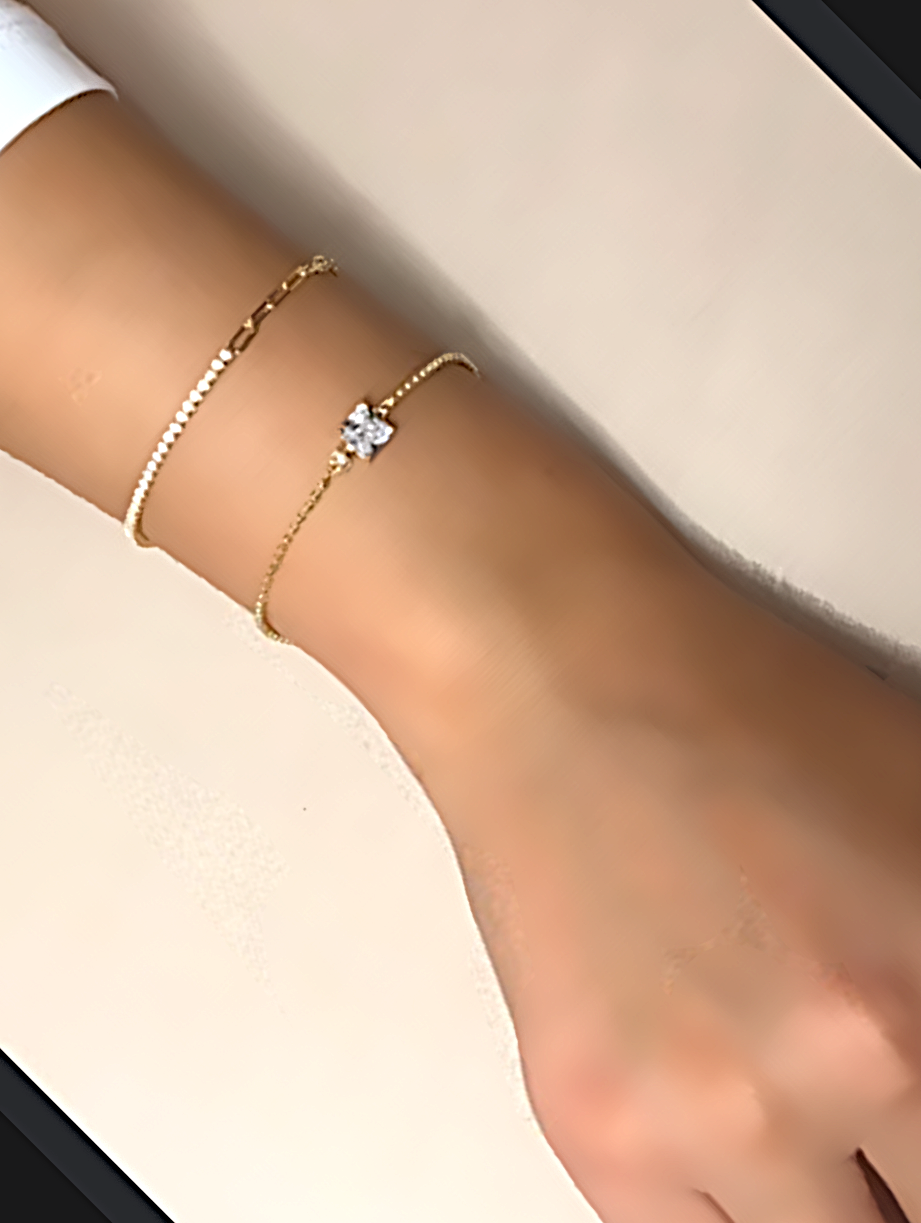 "Square Chic: Das Schlichte Armband"